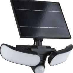 Aurinkokennoseinävalaisin Sonlig 286x137mm USB-ladattava hämäräohjattu liiketunnistin IR IP65 3000K 2x9W 2x1100lm antrasiitti*Paulmann Best