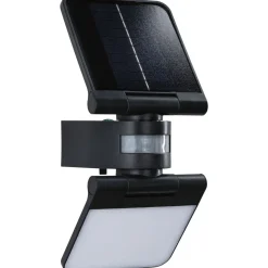 Outlet Aurinkokennoseinävalaisin Lesla 150x130mm USB-ladattava hämäräohjattu liiketunnistin IR IP65 3000K 12.5W 1000lm antrasiitti Ulkovalaisimet Liiketunnistimella Ja Hämäräkytkimellä|Ulkovalaisimet Liiketunnistimella