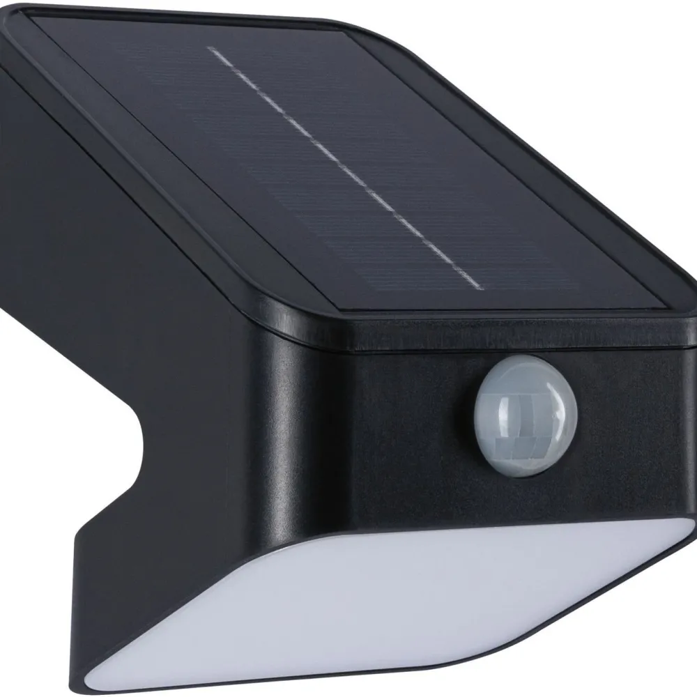 New Aurinkokennoseinävalaisin Lesly 113x126mm USB-ladattava hämäräohjattu liiketunnistin IR IP65 3000K 5.5W 400lm antrasiitti Ulkovalaisimet Liiketunnistimella Ja Hämäräkytkimellä|Ulkovalaisimet Liiketunnistimella