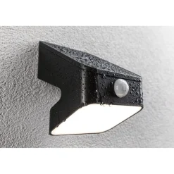 New Aurinkokennoseinävalaisin Lesly 113x126mm USB-ladattava hämäräohjattu liiketunnistin IR IP65 3000K 5.5W 400lm antrasiitti Ulkovalaisimet Liiketunnistimella Ja Hämäräkytkimellä|Ulkovalaisimet Liiketunnistimella
