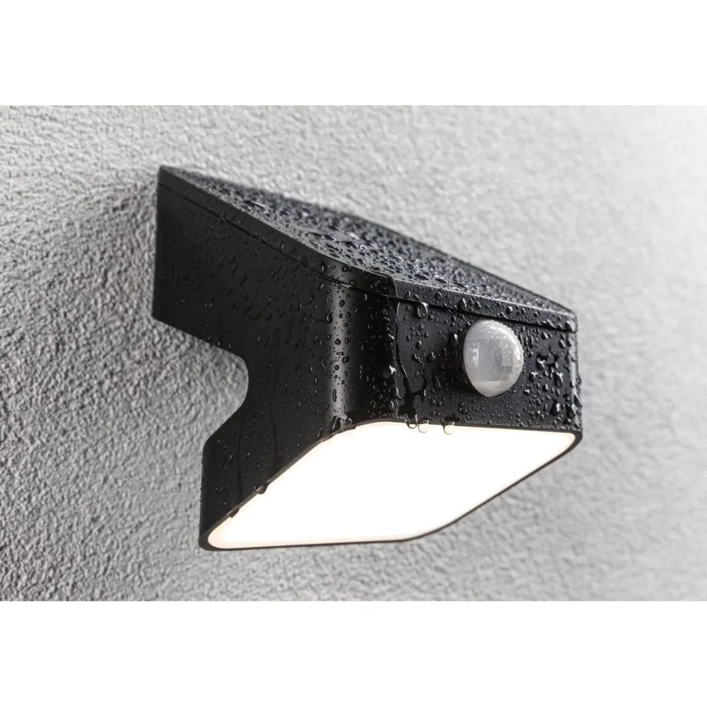 New Aurinkokennoseinävalaisin Lesly 113x126mm USB-ladattava hämäräohjattu liiketunnistin IR IP65 3000K 5.5W 400lm antrasiitti Ulkovalaisimet Liiketunnistimella Ja Hämäräkytkimellä|Ulkovalaisimet Liiketunnistimella