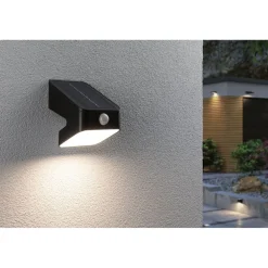 New Aurinkokennoseinävalaisin Lesly 113x126mm USB-ladattava hämäräohjattu liiketunnistin IR IP65 3000K 5.5W 400lm antrasiitti Ulkovalaisimet Liiketunnistimella Ja Hämäräkytkimellä|Ulkovalaisimet Liiketunnistimella