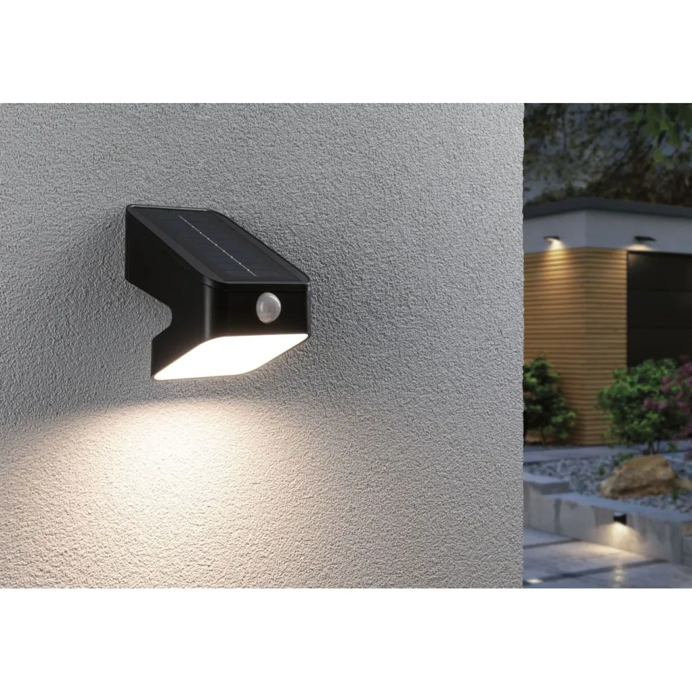 New Aurinkokennoseinävalaisin Lesly 113x126mm USB-ladattava hämäräohjattu liiketunnistin IR IP65 3000K 5.5W 400lm antrasiitti Ulkovalaisimet Liiketunnistimella Ja Hämäräkytkimellä|Ulkovalaisimet Liiketunnistimella