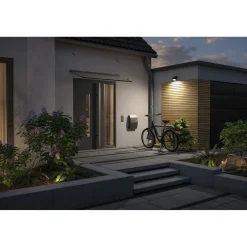 New Aurinkokennoseinävalaisin Lesly 113x126mm USB-ladattava hämäräohjattu liiketunnistin IR IP65 3000K 5.5W 400lm antrasiitti Ulkovalaisimet Liiketunnistimella Ja Hämäräkytkimellä|Ulkovalaisimet Liiketunnistimella