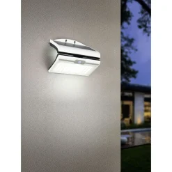 New Aurinkokennoseinävalaisin Macapa LED ladattava liike- ja hämärätunnistin 4000K valkoinen Aurinkokennovalaisimet|Ulkovalaisimet Hämäräkytkimellä