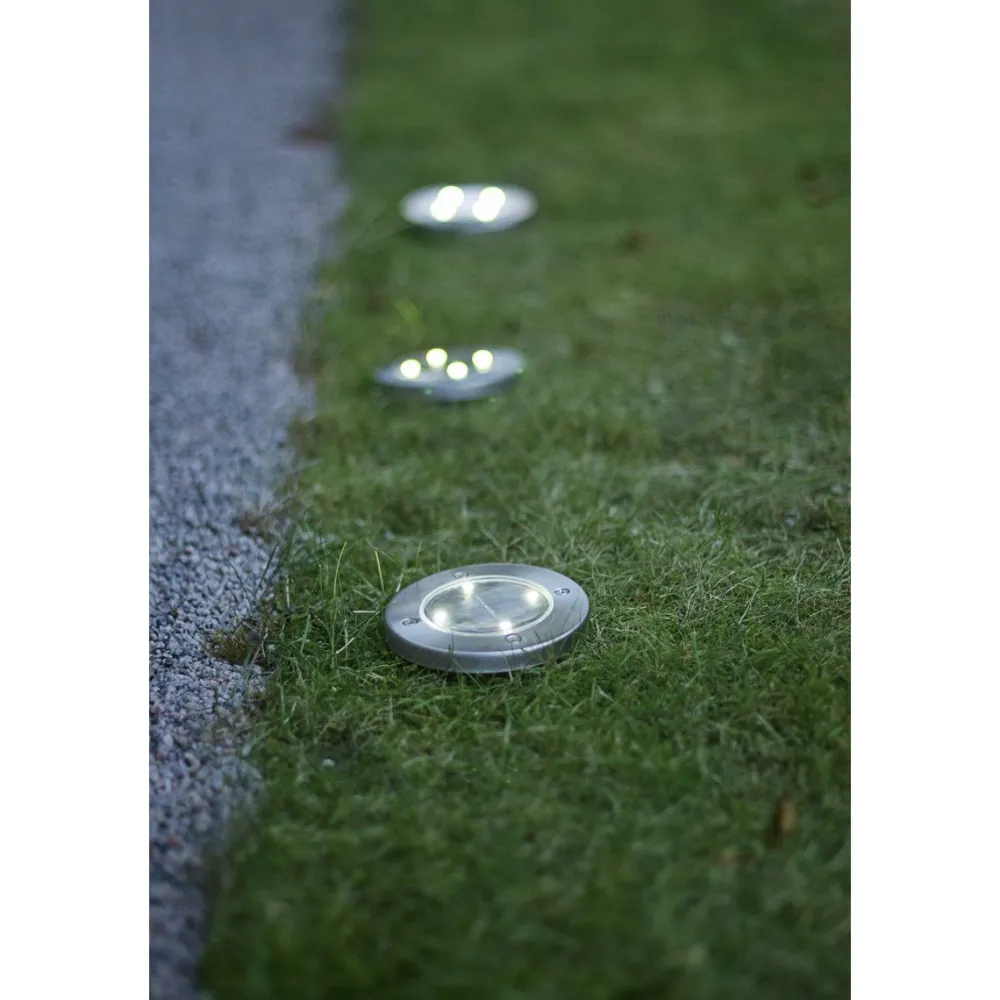 Aurinkokennovalaisin Lawnlight, hopea, 3kpl*Star Trading Outlet