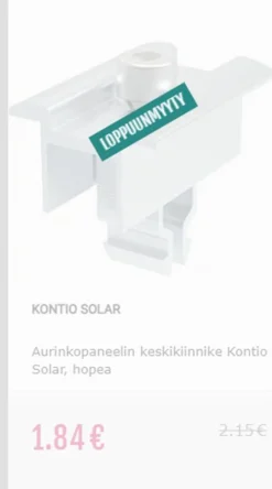 Hot Aurinkopaneelin profiilikisko , musta Aurinkosähkötarvikkeet