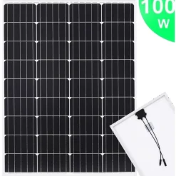 Aurinkopaneelit 2kpl, 100 W, yksikiteinen alumiini ja turvalasi*FinePRICE