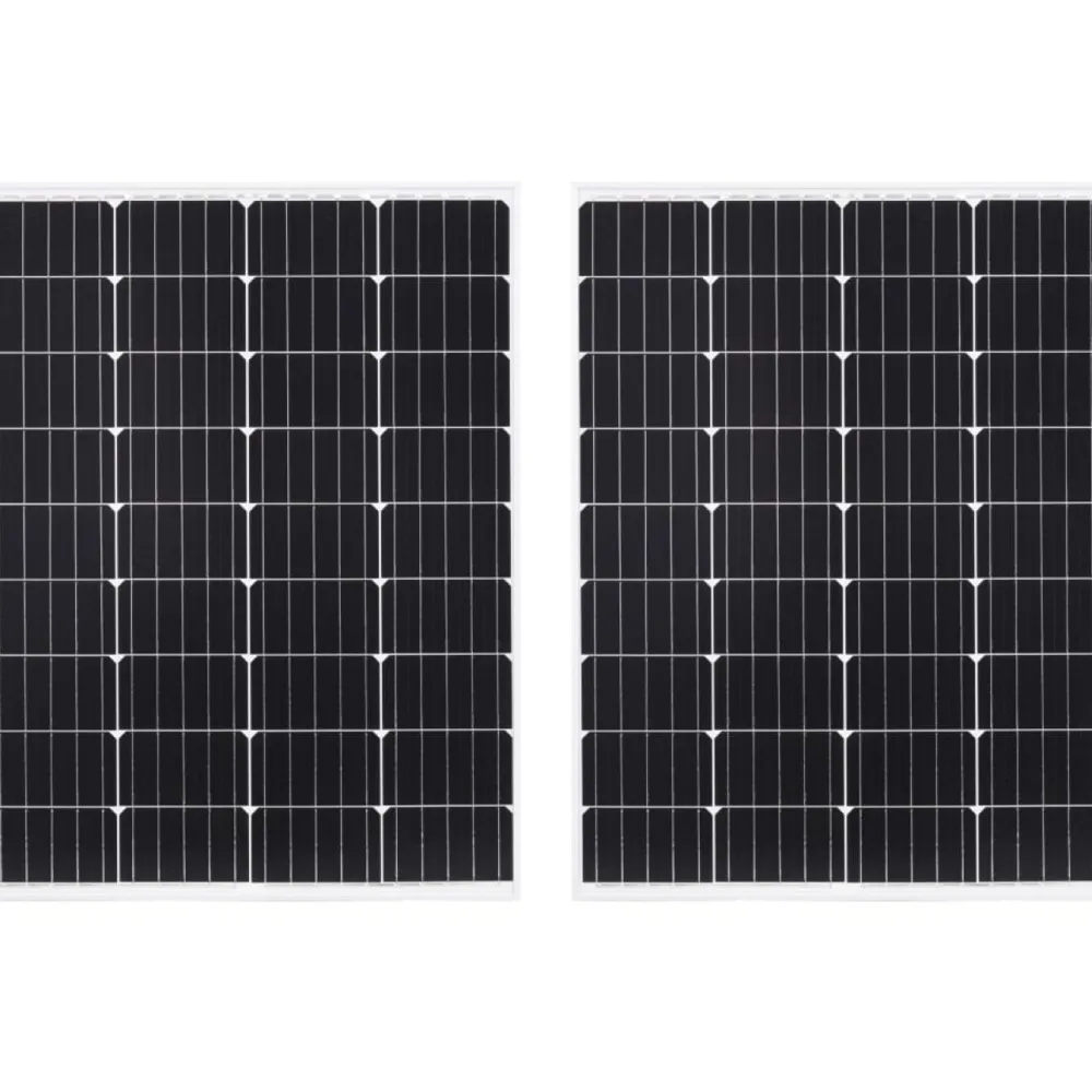 Aurinkopaneelit 2kpl, 100 W, yksikiteinen alumiini ja turvalasi*FinePRICE