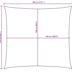 Outlet Aurinkopurje Oxford-kangas suorakaide 2,5x3 m ruskea (35810) Aurinkovarjot