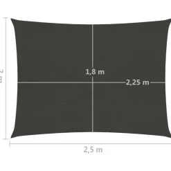 Aurinkopurje suorakulma, HDPE, 160g/m², eri kokoja ja värejä*FinePRICE