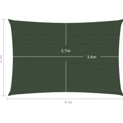 Aurinkopurje suorakulma, HDPE, 160g/m², eri kokoja ja värejä*FinePRICE