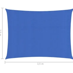 Aurinkopurje suorakulma, HDPE, 160g/m², eri kokoja ja värejä*FinePRICE