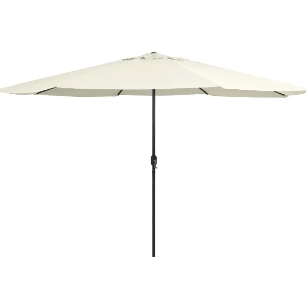 Aurinkovarjo metallirunko 400 cm hiekanvalkoinen*FinePRICE