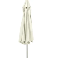 Aurinkovarjo metallirunko 400 cm hiekanvalkoinen*FinePRICE