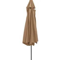Aurinkovarjo metallirunko 400 cm harmaanruskea*FinePRICE Sale