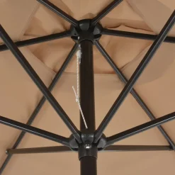 Online Aurinkovarjo metallirunko 300 cm harmaanruskea Aurinkovarjot