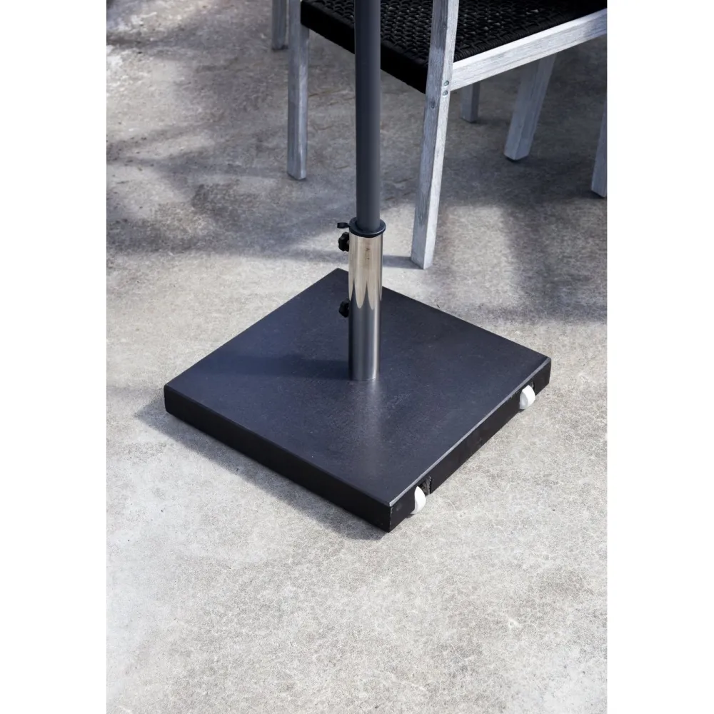 Aurinkovarjon jalka Stathera, neliskulmainen, 40kg, musta graniitti*Venture Home New