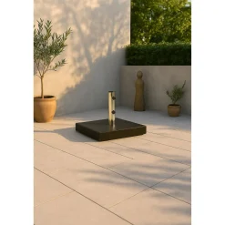 Aurinkovarjon jalka Stathera, neliskulmainen, 40kg, musta graniitti*Venture Home New