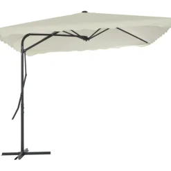 New Aurinkovarjo terästanko 250x250 cm hiekanruskea Aurinkovarjot