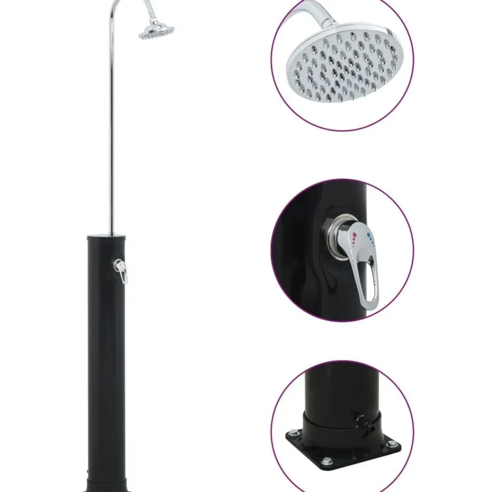 Aurinkovoimasuihku 214 cm 20l musta*FinePRICE Discount