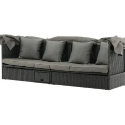 Aurinkovuode katoksella Nopy, harmaa/musta*Venture Home Clearance
