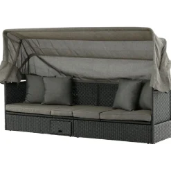 Aurinkovuode katoksella Nopy, harmaa/musta*Venture Home Clearance