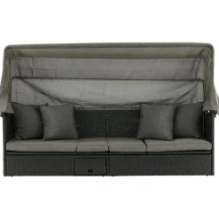 Aurinkovuode katoksella Nopy, harmaa/musta*Venture Home Clearance