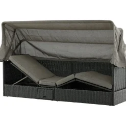 Aurinkovuode katoksella Nopy, harmaa/musta*Venture Home Clearance