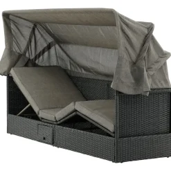 Aurinkovuode katoksella Nopy, harmaa/musta*Venture Home Clearance