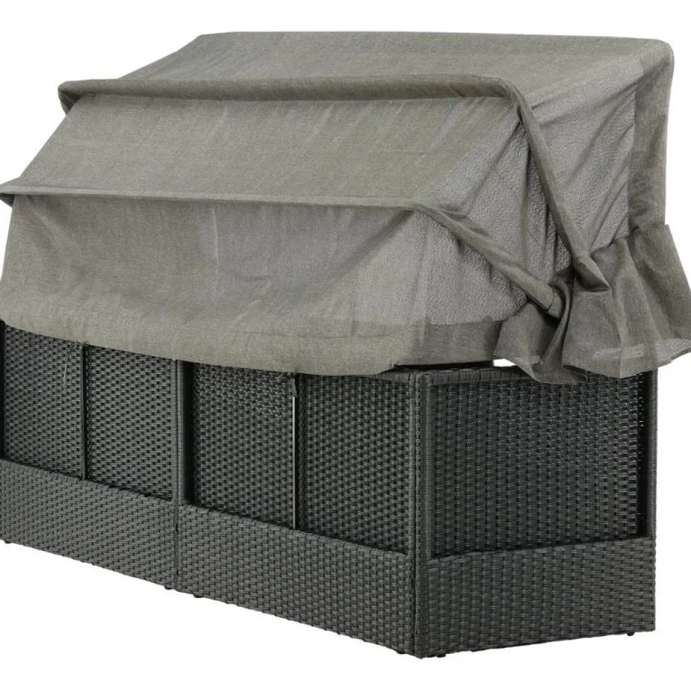 Aurinkovuode katoksella Nopy, harmaa/musta*Venture Home Clearance