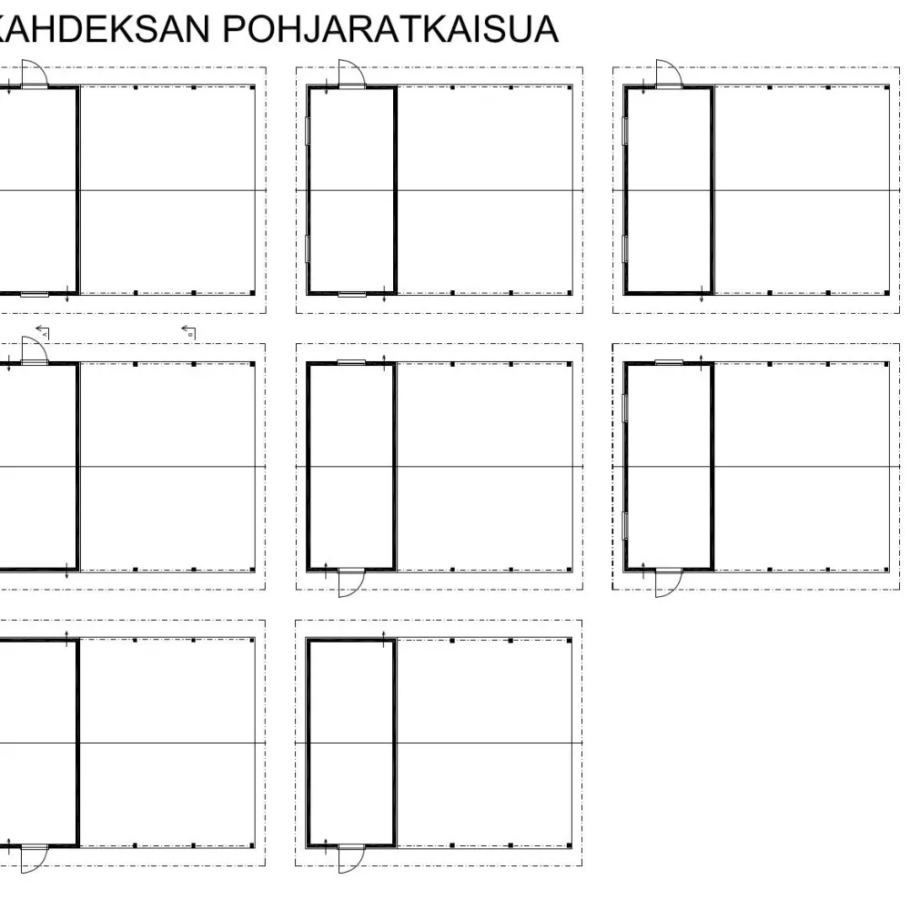Autokatoksen runkopaketti, kahden auton avoin katos kylmällä varastolla, kerrosala 21 m²*Timburg Sale