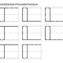 Autokatoksen runkopaketti , kahden auton seinällinen katos ja varasto, kerrosala 17 m²*Timburg Sale