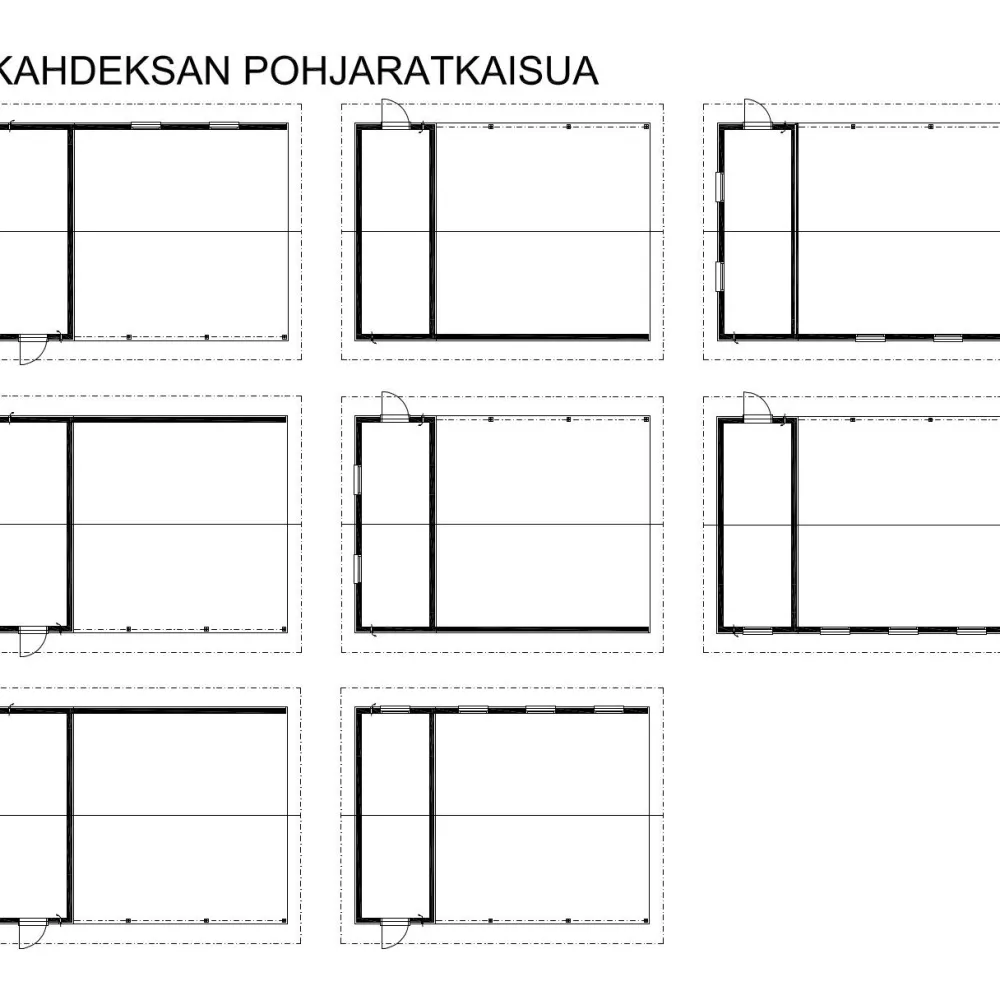 Autokatoksen runkopaketti , kahden auton seinällinen katos ja varasto, kerrosala 17 m²*Timburg Sale