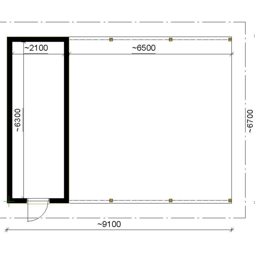 Autokatoksen runkopaketti , kahden auton avoin katos ja varasto, kerrosala 17 m²*Timburg Hot