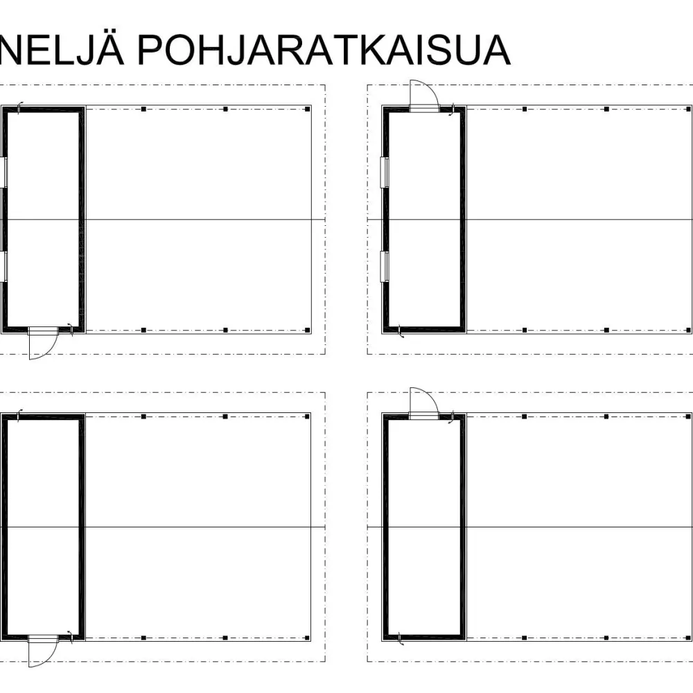 Autokatoksen runkopaketti , kahden auton avoin katos ja varasto, kerrosala 17 m²*Timburg Hot