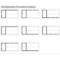 Discount Autokatoksen runkopaketti , yhden auton seinällinen katos ja varasto, kerrosala 11 m² Autokatokset|Autotallit Yhdelle Autolle