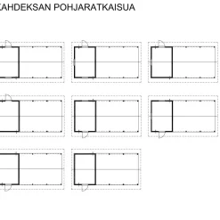 Autokatoksen runkopaketti, yhden auton avoin katos kylmällä varastolla, kerrosala 13 m²*Timburg New