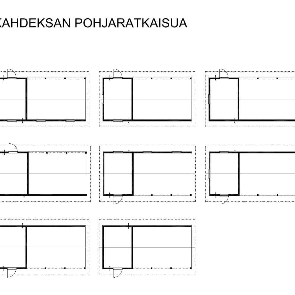 Autokatoksen runkopaketti, yhden auton seinällinen katos kylmällä varastolla, kerrosala 13 m²*Timburg Sale
