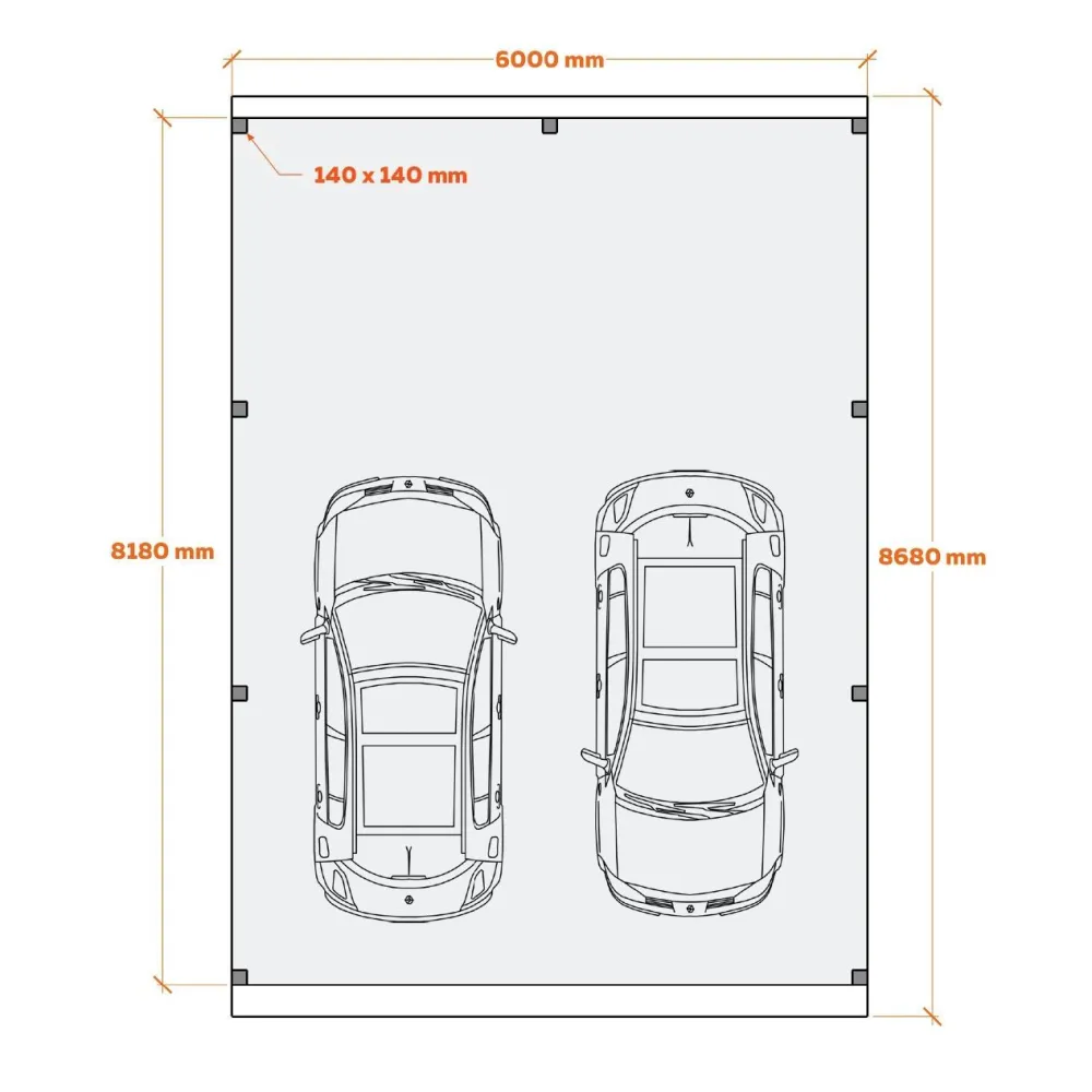 Best Autokatos Ralf 52m2 Autokatokset|Autotallit Kahdelle Autolle