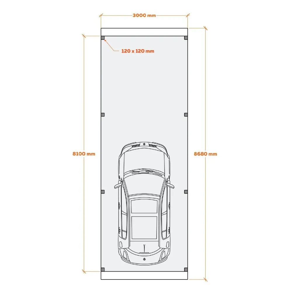 Sale Autokatos Ralf 26m2 Autokatokset|Autotallit Yhdelle Autolle