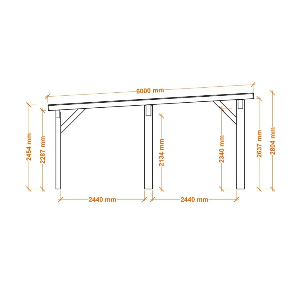Sale Autokatos Ralf 42m2, kantavuus 250 kg/m² Autokatokset|Autotallit Kahdelle Autolle