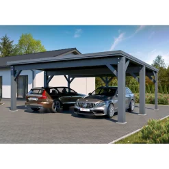Sale Autokatos Ralf 42m2, kantavuus 250 kg/m² Autokatokset|Autotallit Kahdelle Autolle