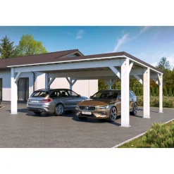 Sale Autokatos Ralf 42m2, kantavuus 250 kg/m² Autokatokset|Autotallit Kahdelle Autolle