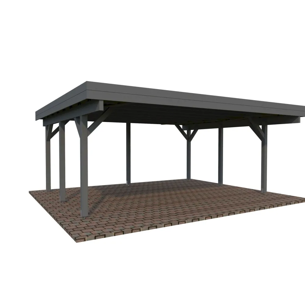 Autokatos Karl, 20,6m² CP6051 Autotallit Ilman Rakennuslupaa|Autokatokset