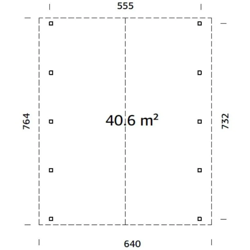 Best Autokatos Robert 40,6 m2 CP5673 Autokatokset|Autotallit Kahdelle Autolle