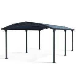 Autokatos Arcadia, kahdelle autolle, metalli, tummanharmaa/harmaa, eri kokoja*Palram-Canopia Outlet