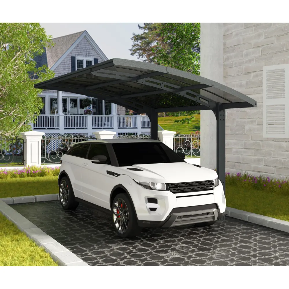 Autokatos Arizona Breeze, 13.8m², yhdelle autolle, tummanharmaa/harmaa*Palram-Canopia Hot
