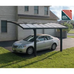 Autokatos Arizona Breeze, 13.8m², yhdelle autolle, tummanharmaa/harmaa*Palram-Canopia Hot