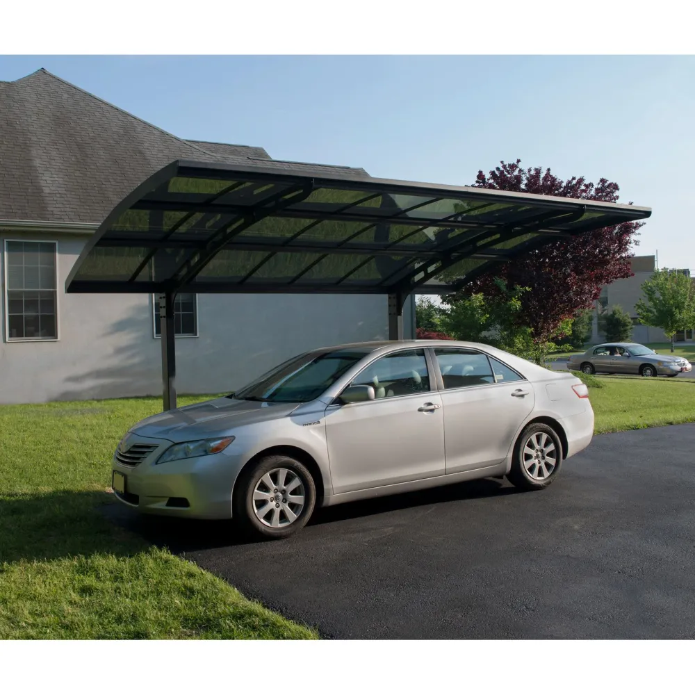 Autokatos Arizona Breeze, 13.8m², yhdelle autolle, tummanharmaa/harmaa*Palram-Canopia Hot